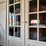 Oak and cherry display cabinet