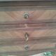 Antique Louis XVI style marquetry bedside table