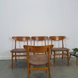 Set of 4 Deense teak Farstrup Møbler Model 210 eetkamerstoelen, dining