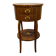Table de chevet marquetée de style Louis XV – 2 tiroirs – décor floral