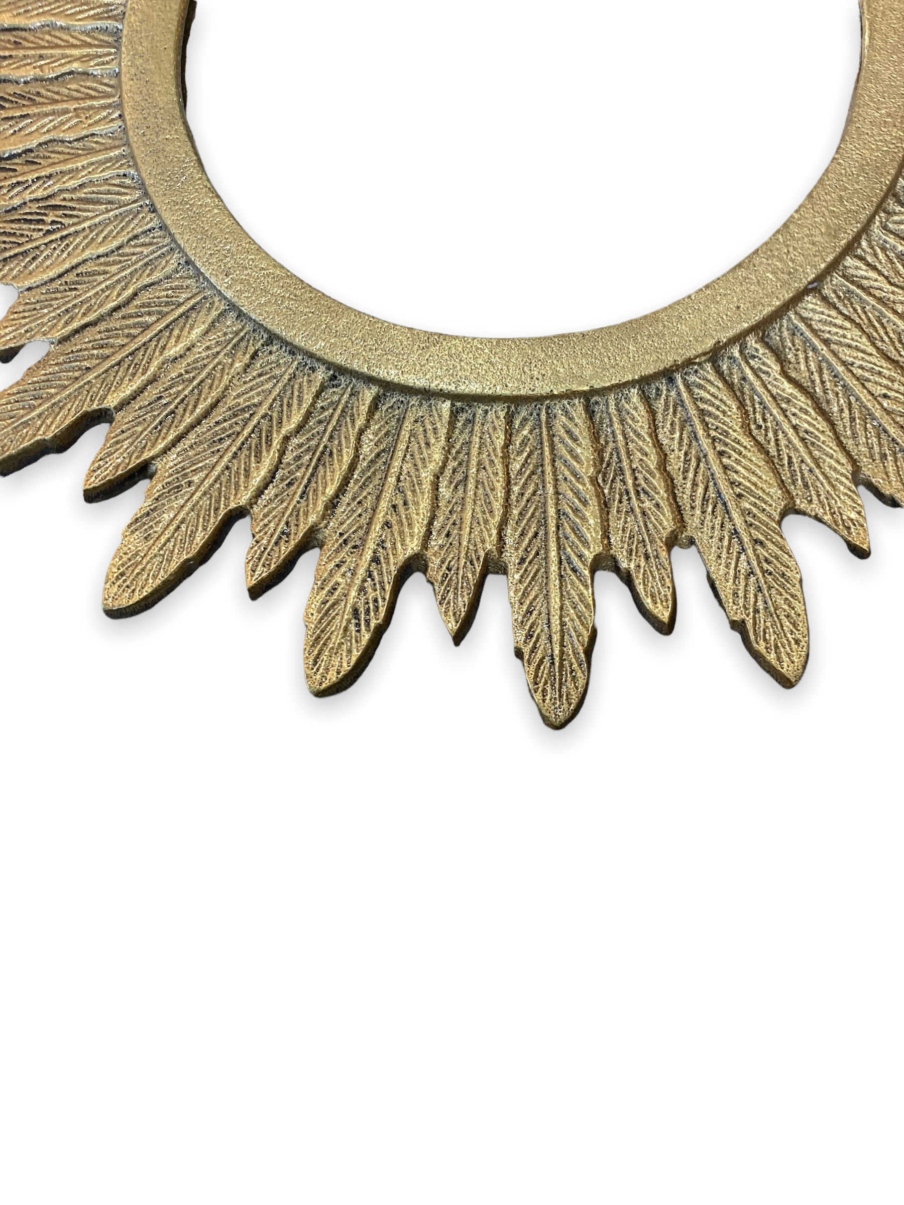 Golden metal sun mirror