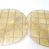 Pair of squared wall lights from the 70s