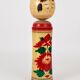 Decorative Kokeshi doll sculpture from Naruko, northern Japan, hand-painted.