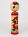 Decorative Kokeshi doll sculpture from Naruko, northern Japan, hand-painted.