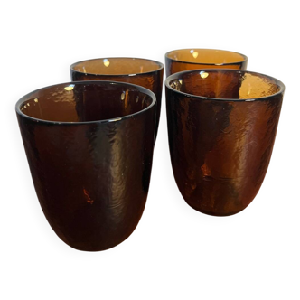 Amber glass iced glass