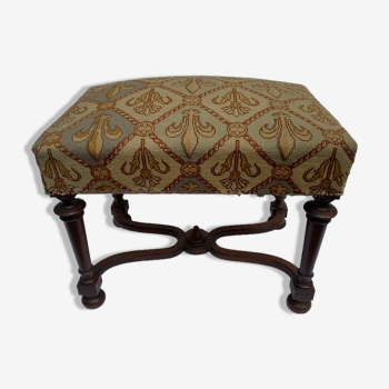 Oak stool / Louis XIV style piano stool