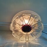 Mid Century modernist frosted glass flush mount ceiling or wall light fixture lamp, 1960s