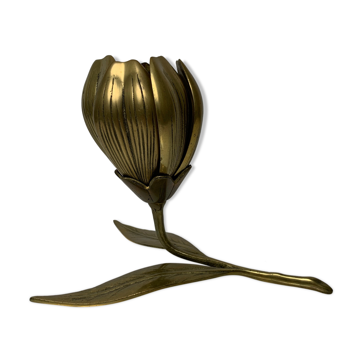 Ashtray flowers on brass stem with 6 removable ashtray petals