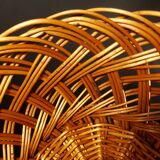 Round wicker basket