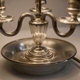 White metal bouillotte lamp, empire style – early twentieth century