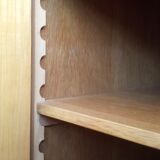 Bar work French formica red-pink and oak circa 40 Francisque Chaleyssin