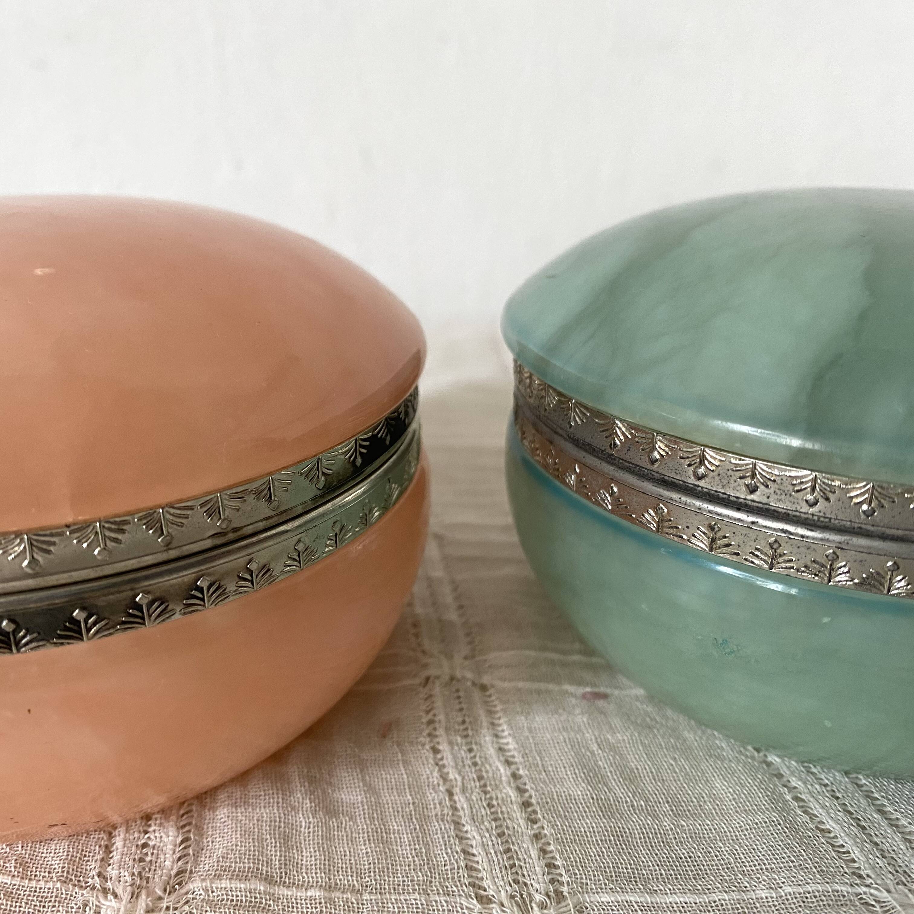 Alabaster jewelry boxes