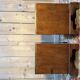 Paire de tables de chevet marine de bateau en acajou