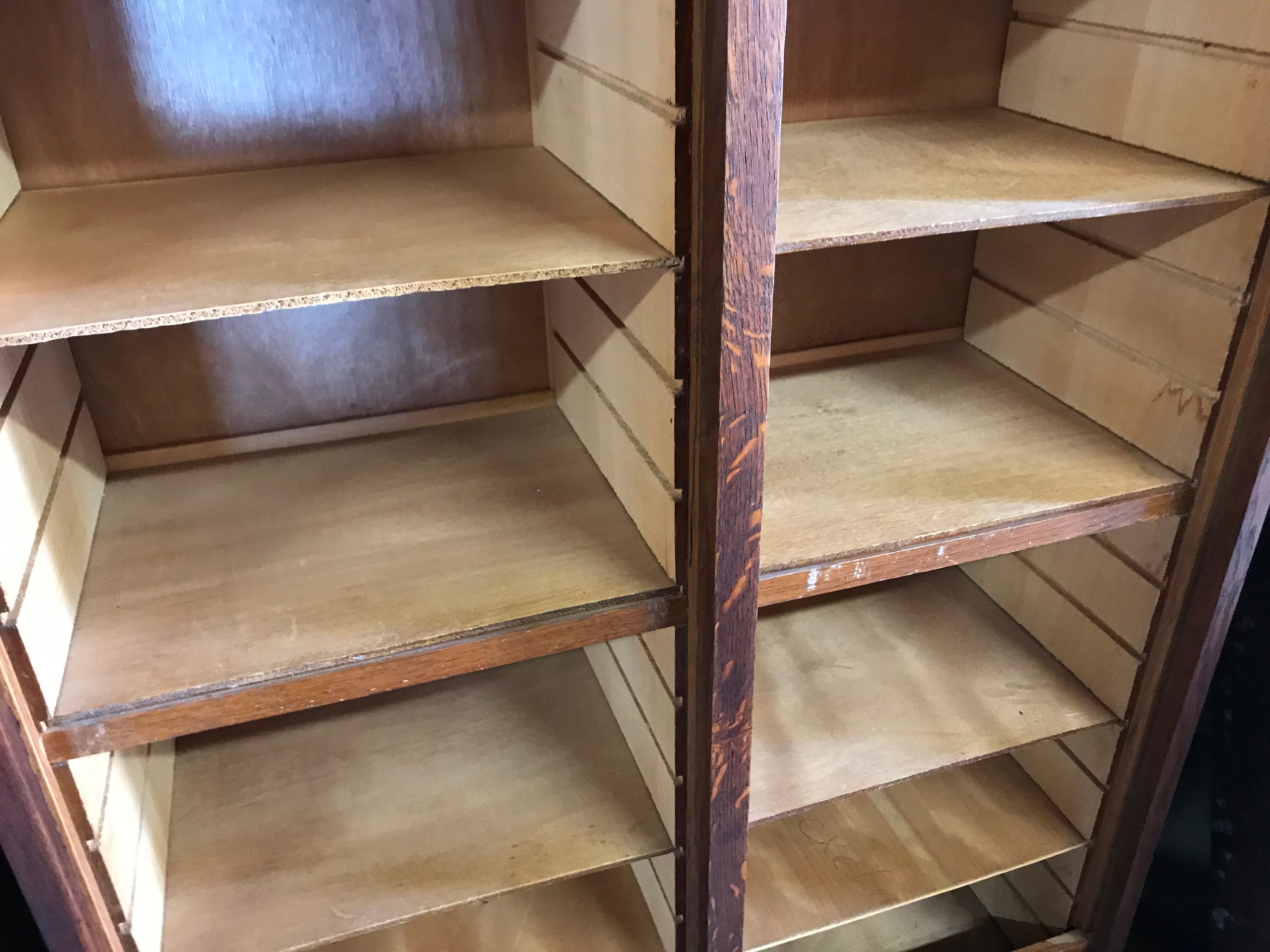 Solid oak notary curtain cabinet