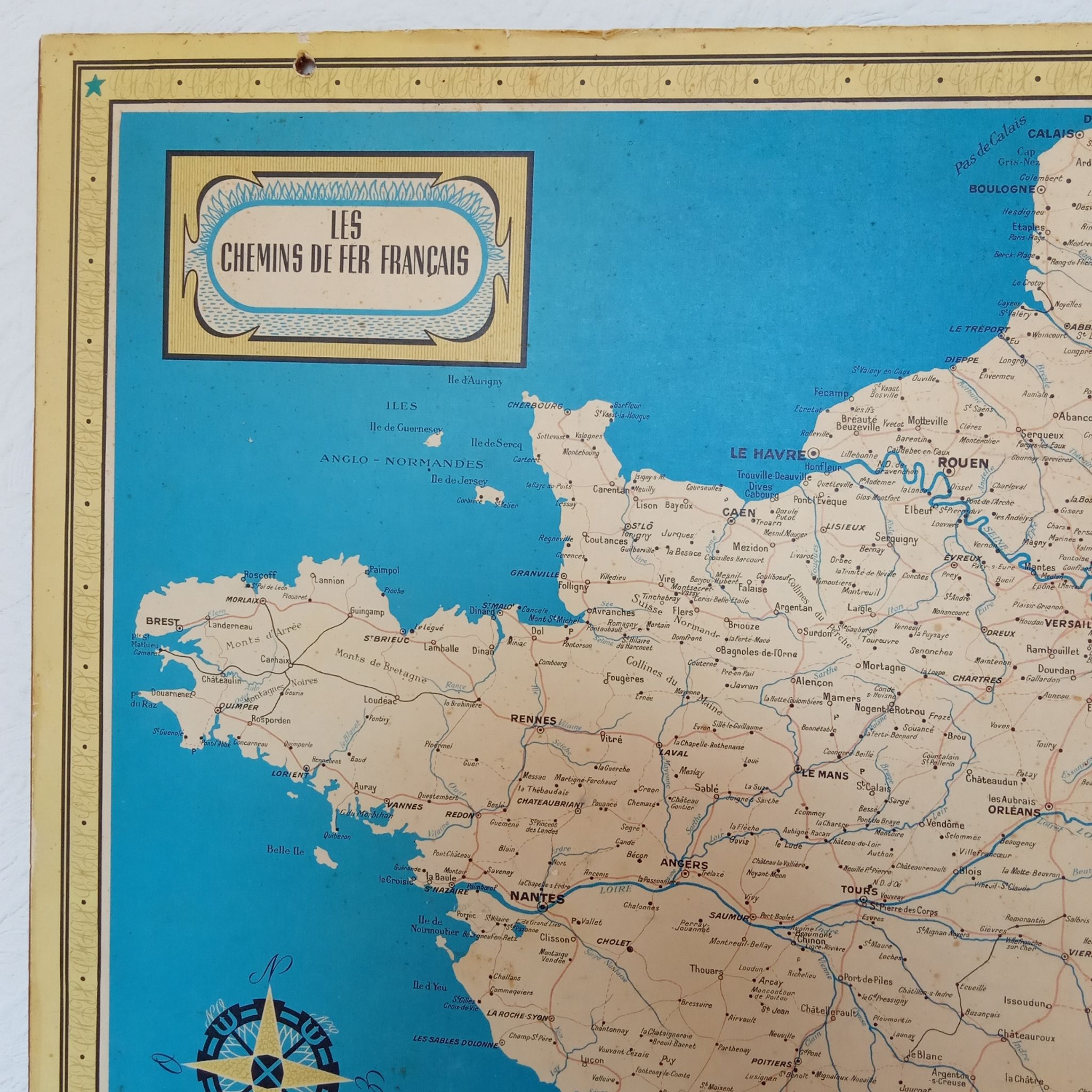 Carte les chemins de fer Français