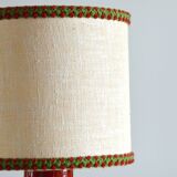 Red ceramic table lamp from Germany, 1970s