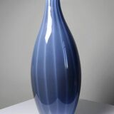 Pair of vintage smoky glass vases lined with opaline, Murano bubble glass.