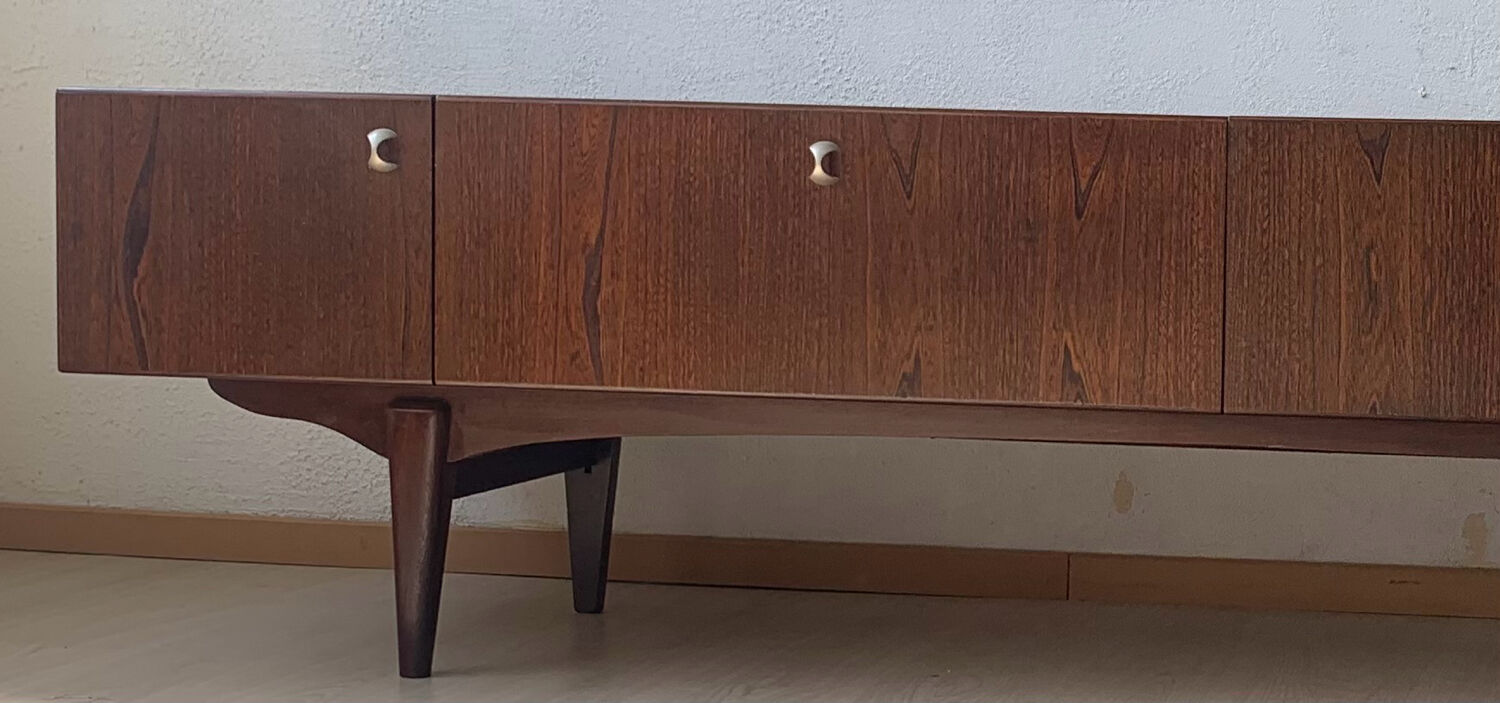 Vintage Scandinavian low sideboard