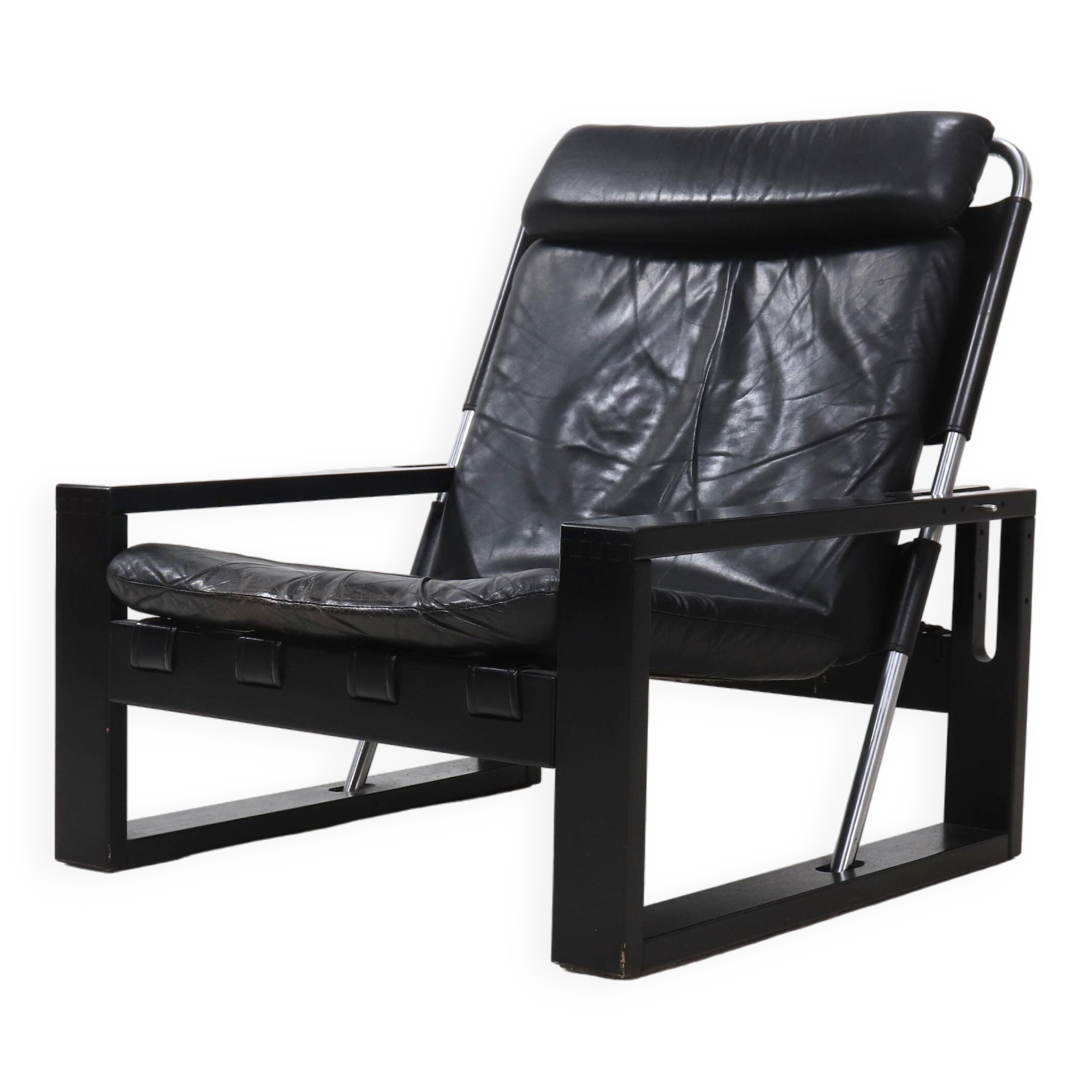 Brutalist Adjustable Lounge Chair by Sonja Wasseur 1970s