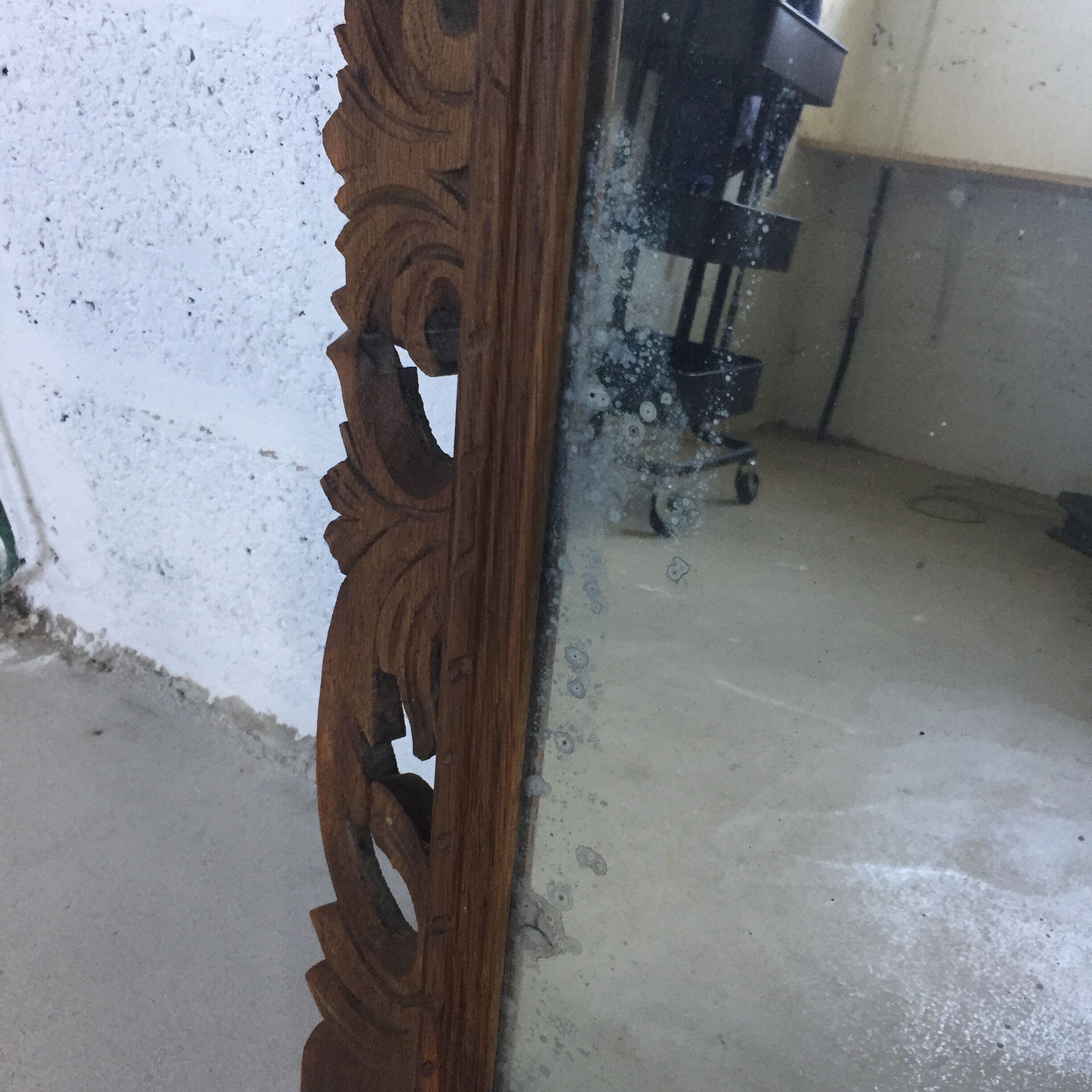 Vintage wooden mirror