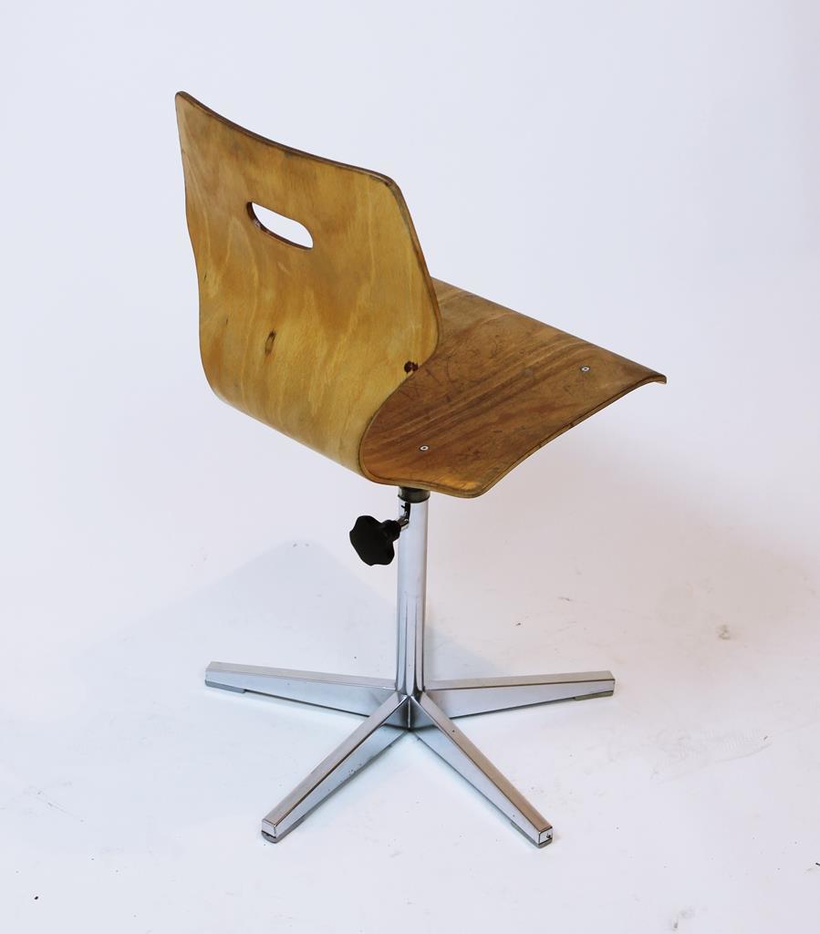 Swiss made height adjustable childrens school chair by Embru, 1960