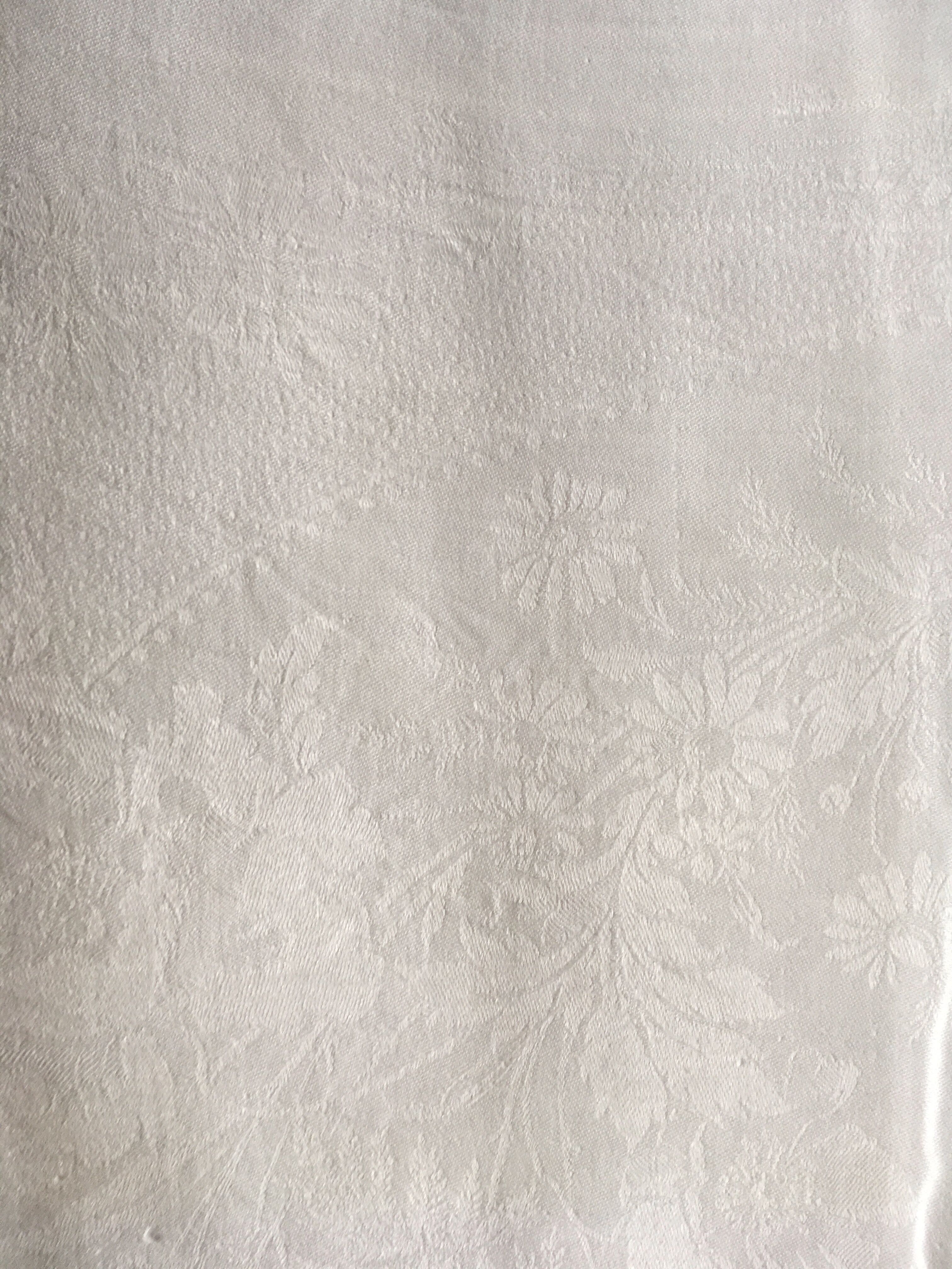 set 12 flax towels damask 1920 embroidered PC