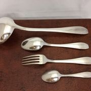 Housewife of silver metal cutlery orbrille art deco