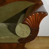 Canapé en Ronce d’Acajou, style Biedermeier – Fin XIXe