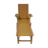 Wicker and rattan lounger