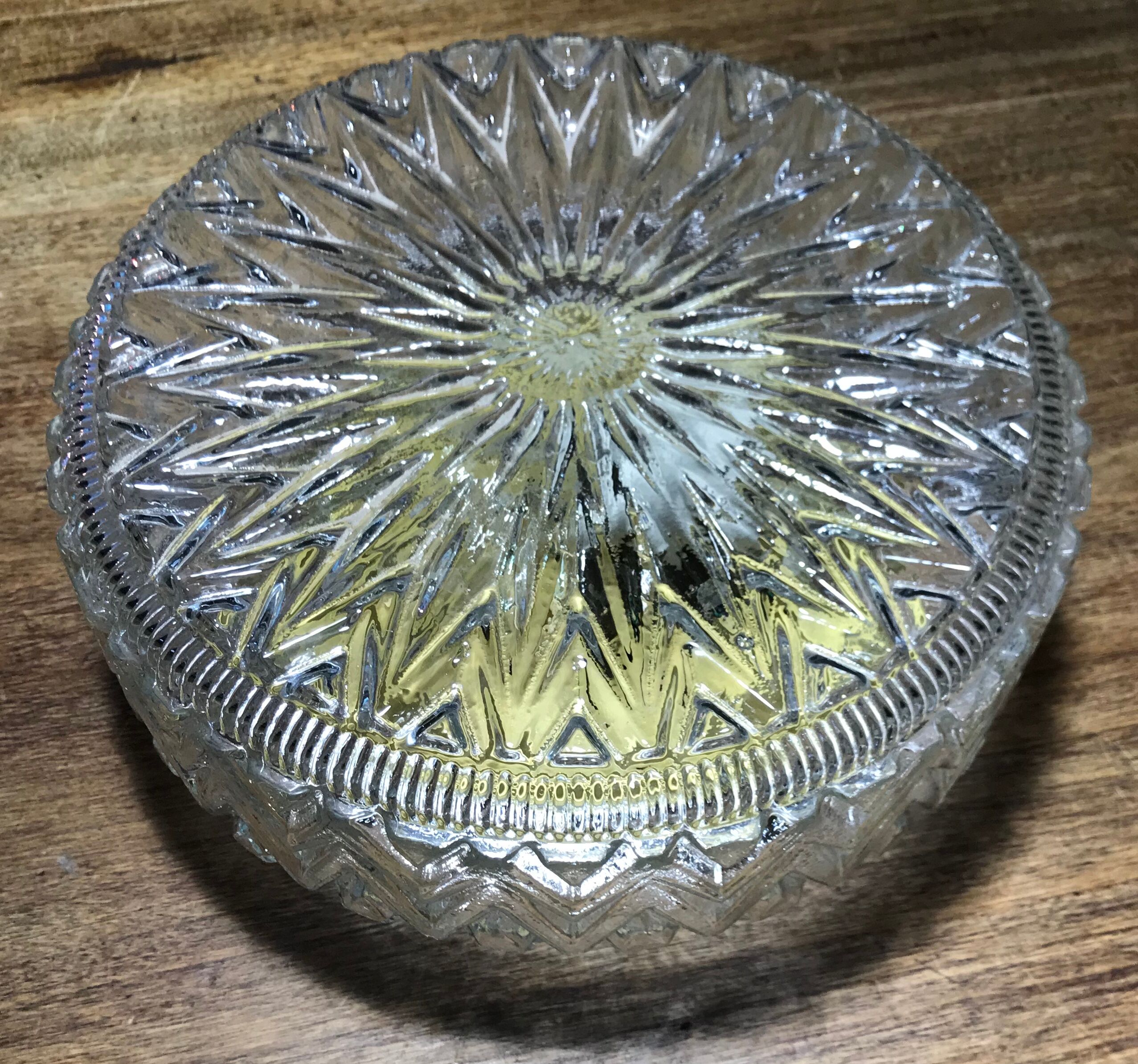 Molded glass ceiling light