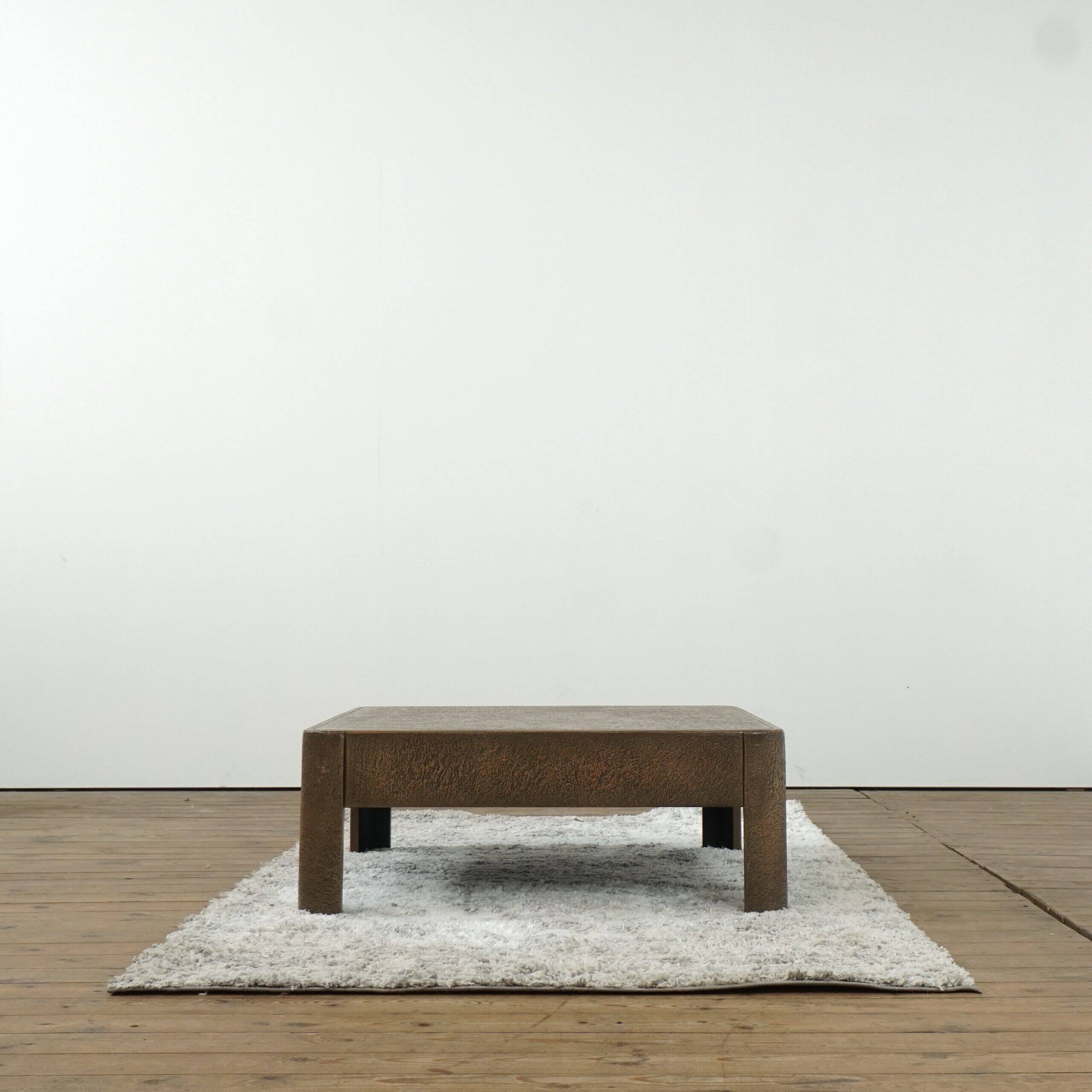 Faux bronze coffee table