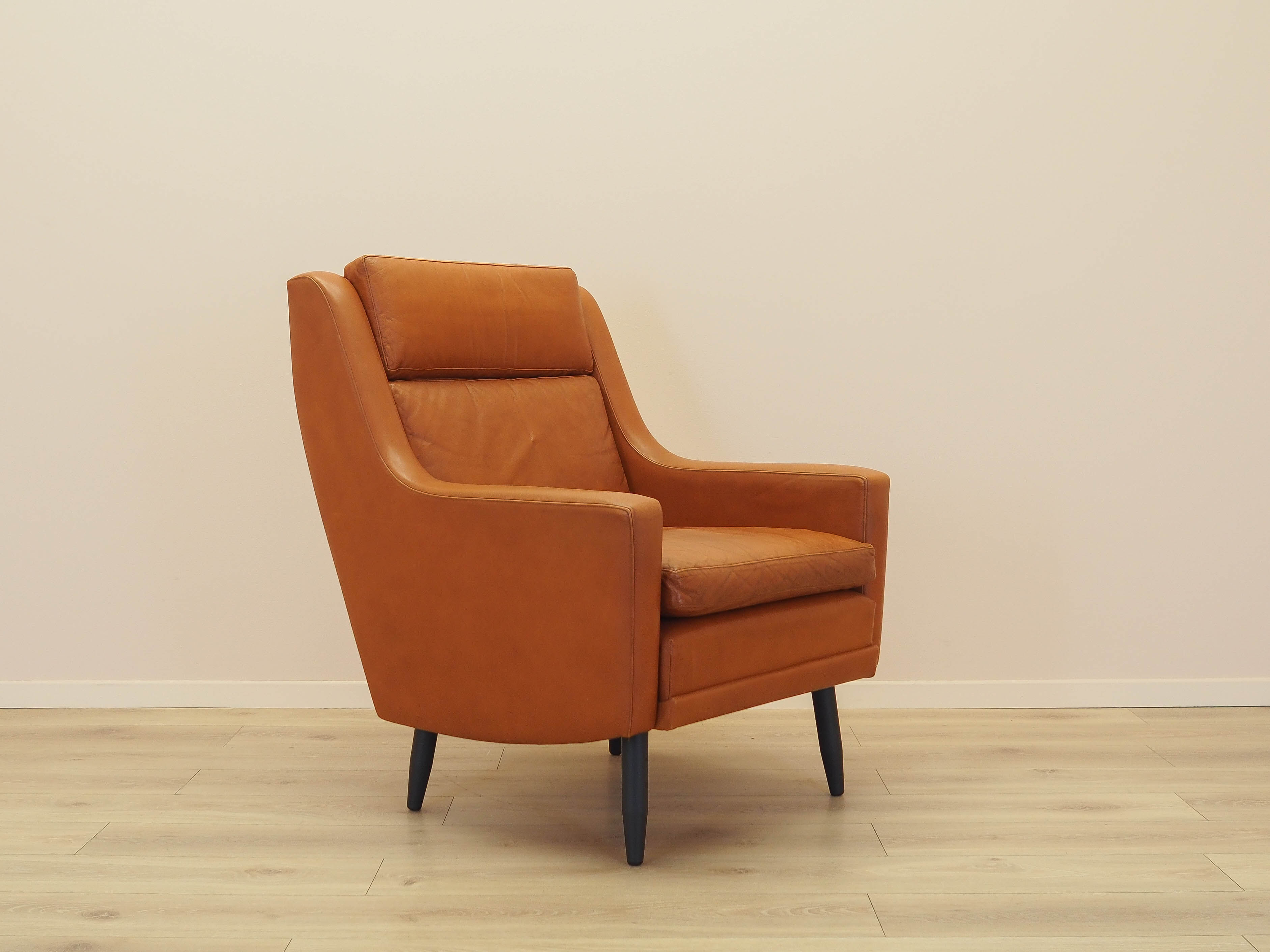 Orange armchair, Danish design, 1970s, made in Denmark