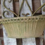 Patinated iron wall planter