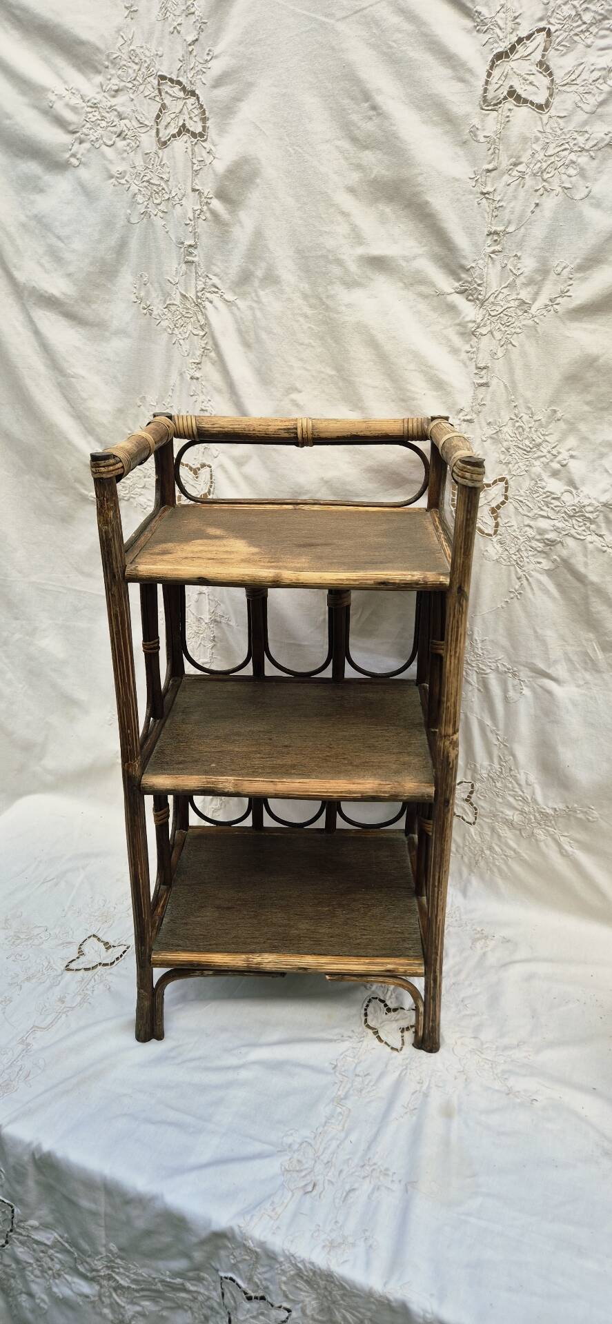 Rattan shelf