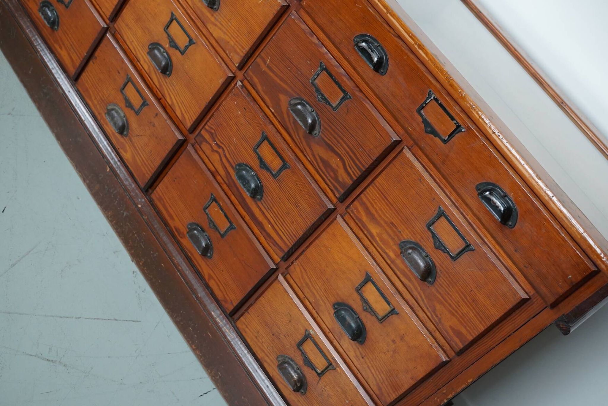 Large Pitch Pine Jewelry Counter/Cabinet, Paris, France, 1930s