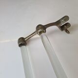 Towel rack in chrome iron and glass