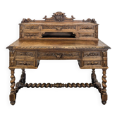 Louis XIII style oak desk