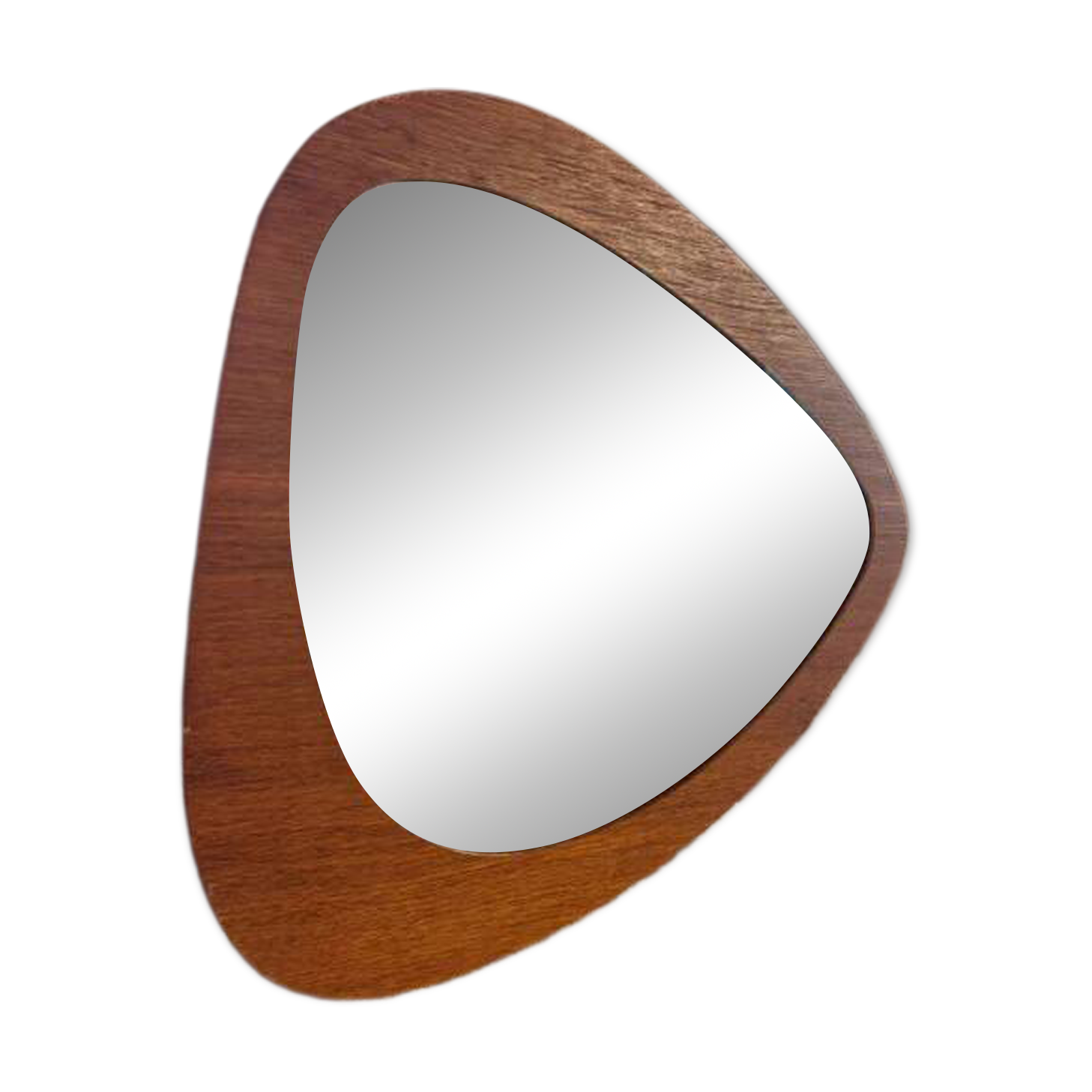 Vintage mirror with teak wood frame, Denmark, 1960s