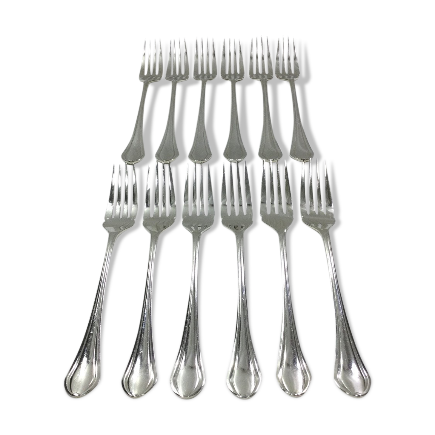 Christofle - 12 Springania Fish Forks