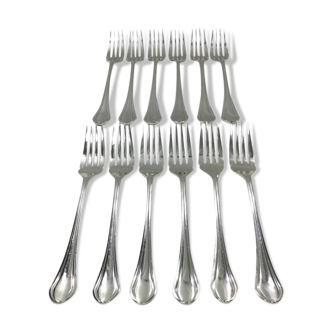 Christofle - 12 Springania Fish Forks