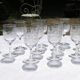 BACCARAT NANCY - 12 Glasses of white wine in cut crystal - Signed - H 12,5cm