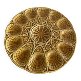 Plat à huîtres faïence Sarreguemines