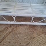 White rattan shelf