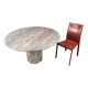 Table à manger ronde en marbre italien des années 1970