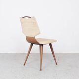 set of 2 vintage plywood dining chairs