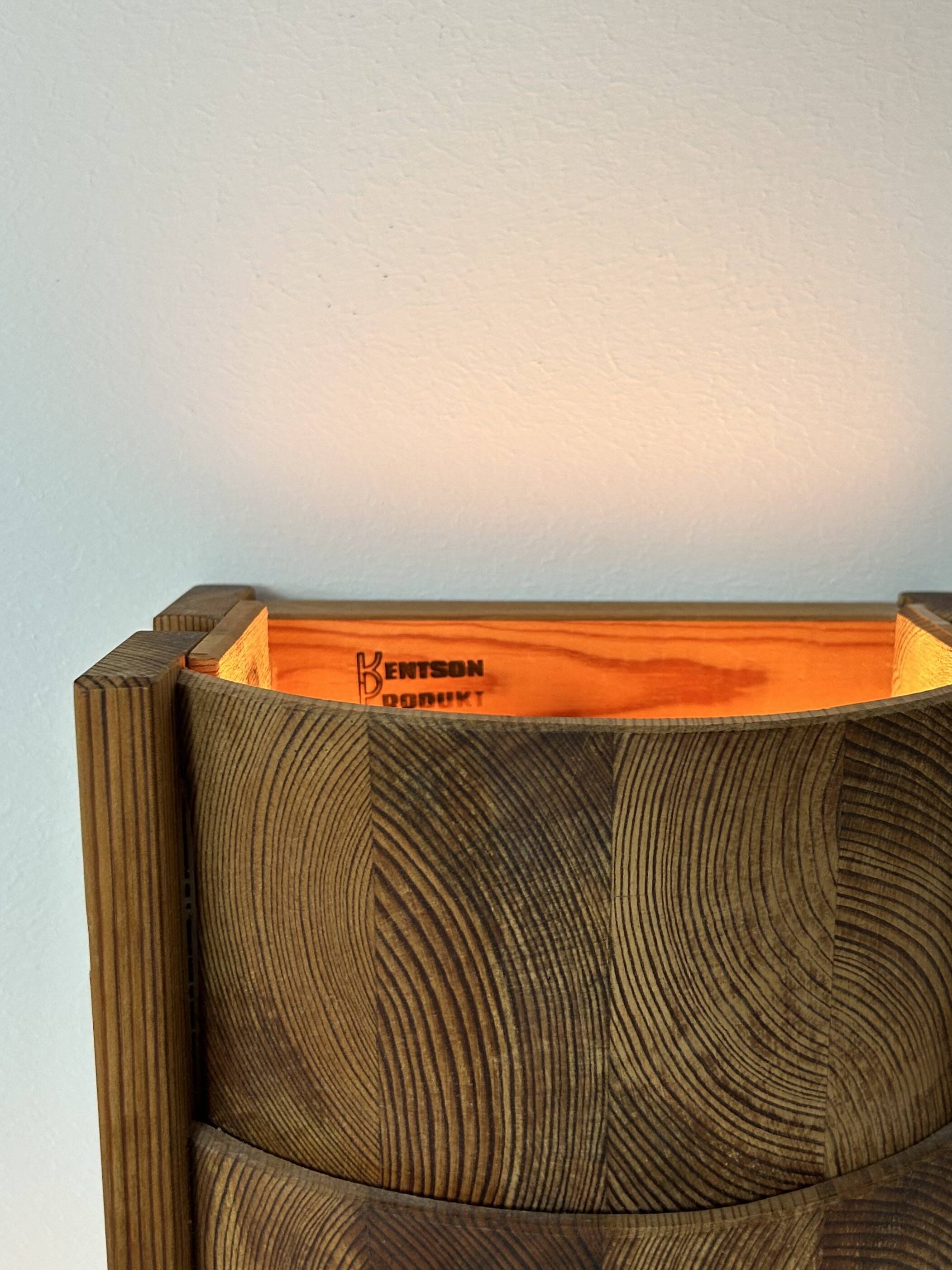 Vintage XL wall light, pin, suede, 1970