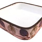 Niderviller Earthenware Dish Manufacture France "Plums" Collection