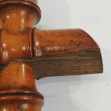 Antique mercury mirror in turned bamboo-style wood – Rare 19th century piece