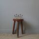 Pair of brass candlesticks in gold metal, Scandinavian bohemian decoration, old candlesticks
