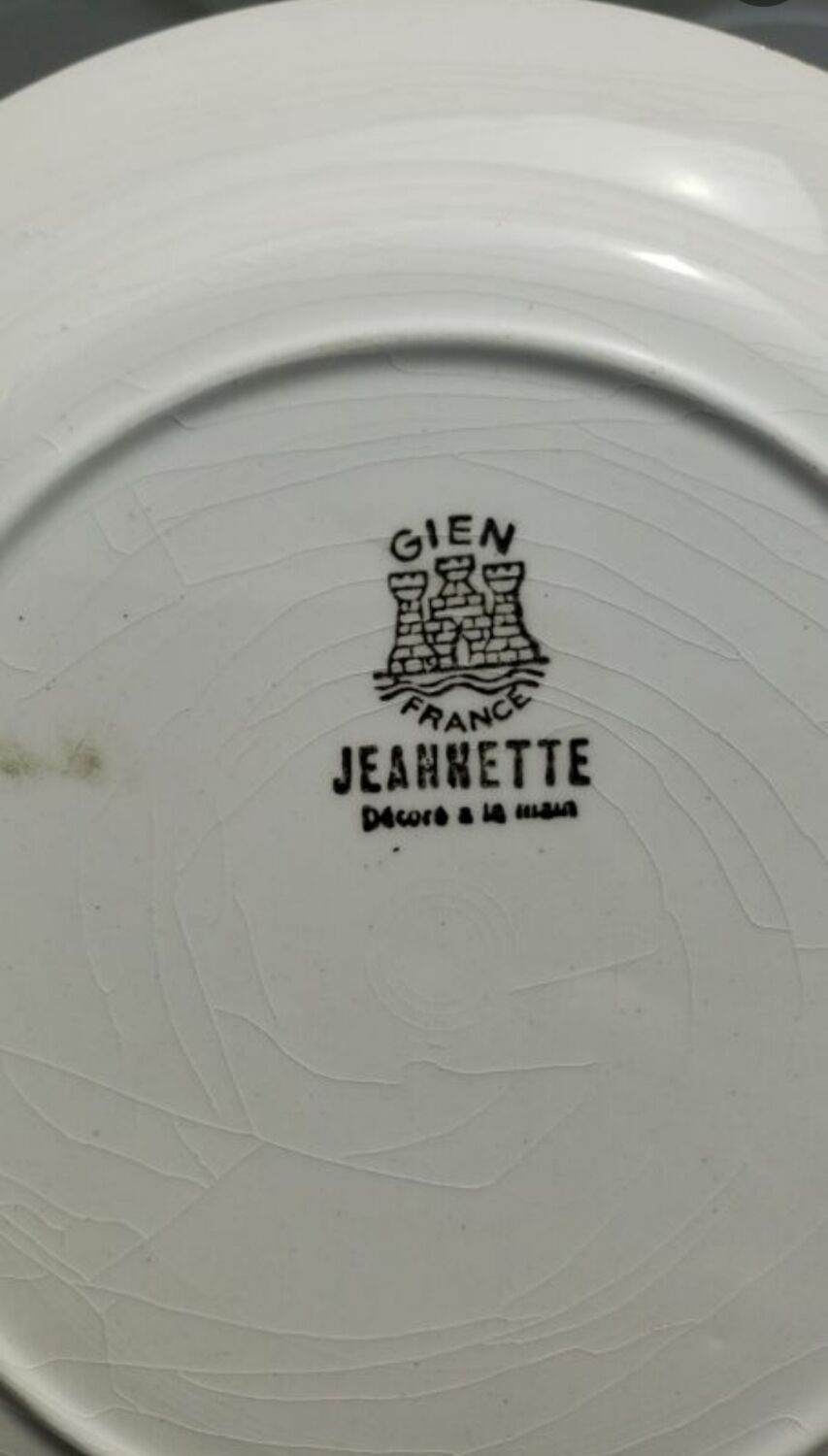 12 flat plates Jeannette Gien